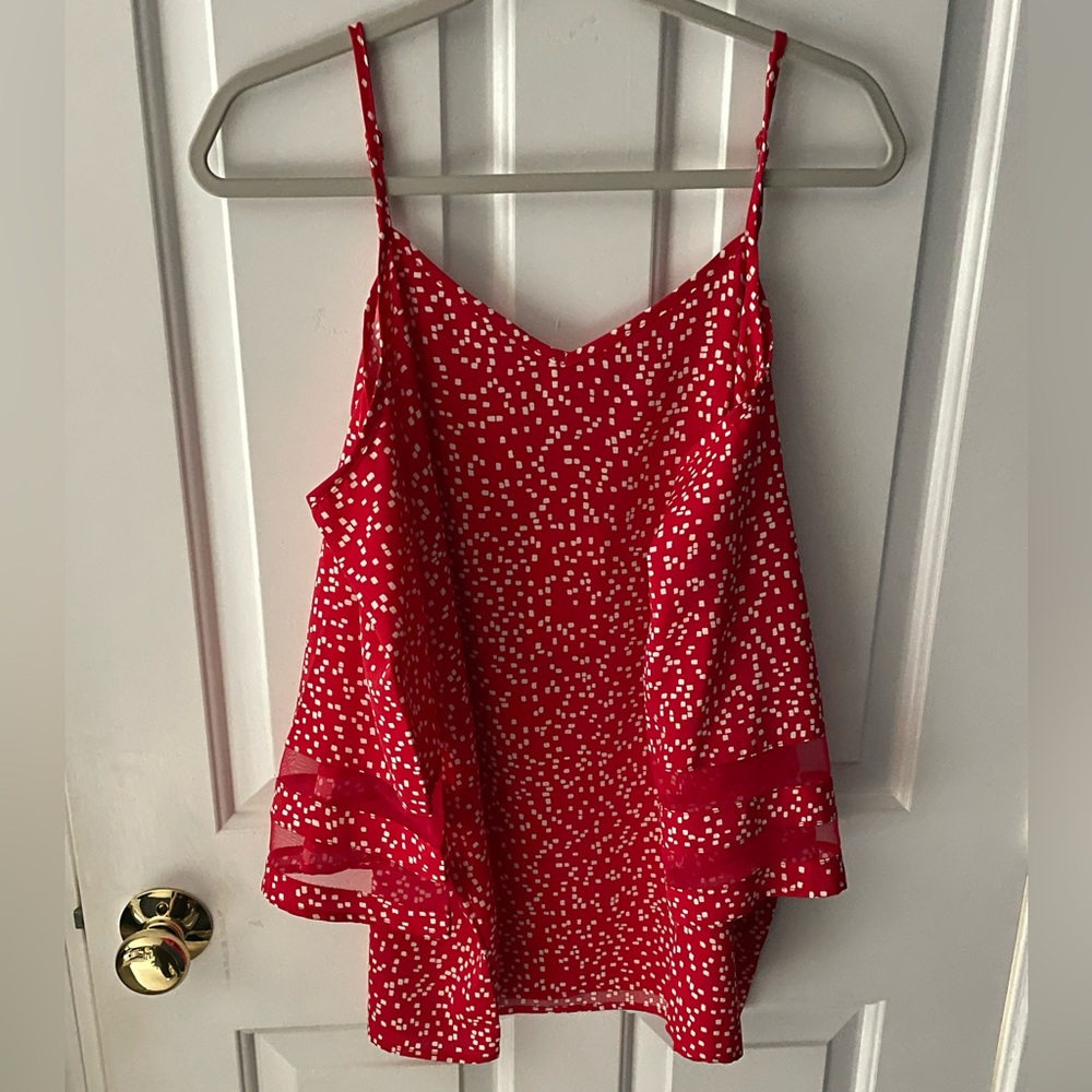 NWT Red Cold Shoulder Top